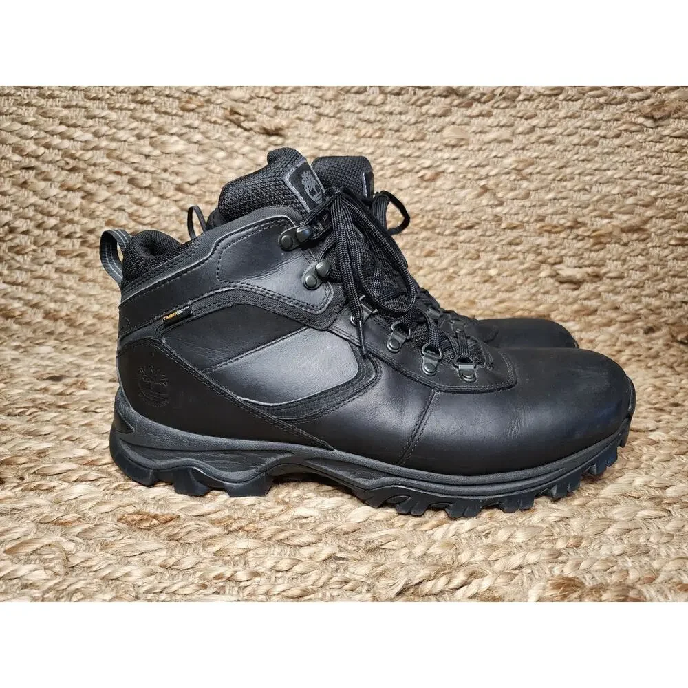 Men's Timberland Mt. Maddsen Timber Dry Waterproof Hiking Boots Black Size 14